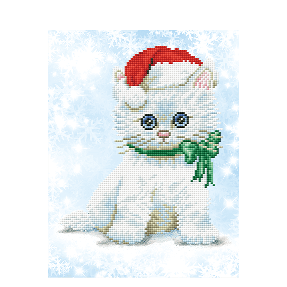 DIAMOND DOTZ ΚΑΤΑΣΚΕΥΗ ΨΗΦΙΔΩΤΟ ΓΑΤΑΚΙ ΑΪ ΒΑΣΙΛΗΣ 27x35cm
