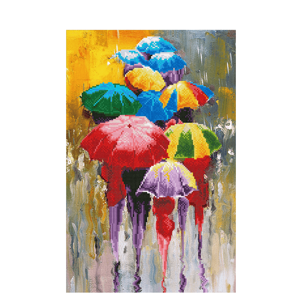 DIAMOND DOTZ ΚΑΤΑΣΚΕΥΗ ΨΗΦΙΔΩΤΟ ΚΑΜΒΑΣ BLISTER 45x65cm ART ΒΡΟΧΕΡΗ ΜΕΡΑ