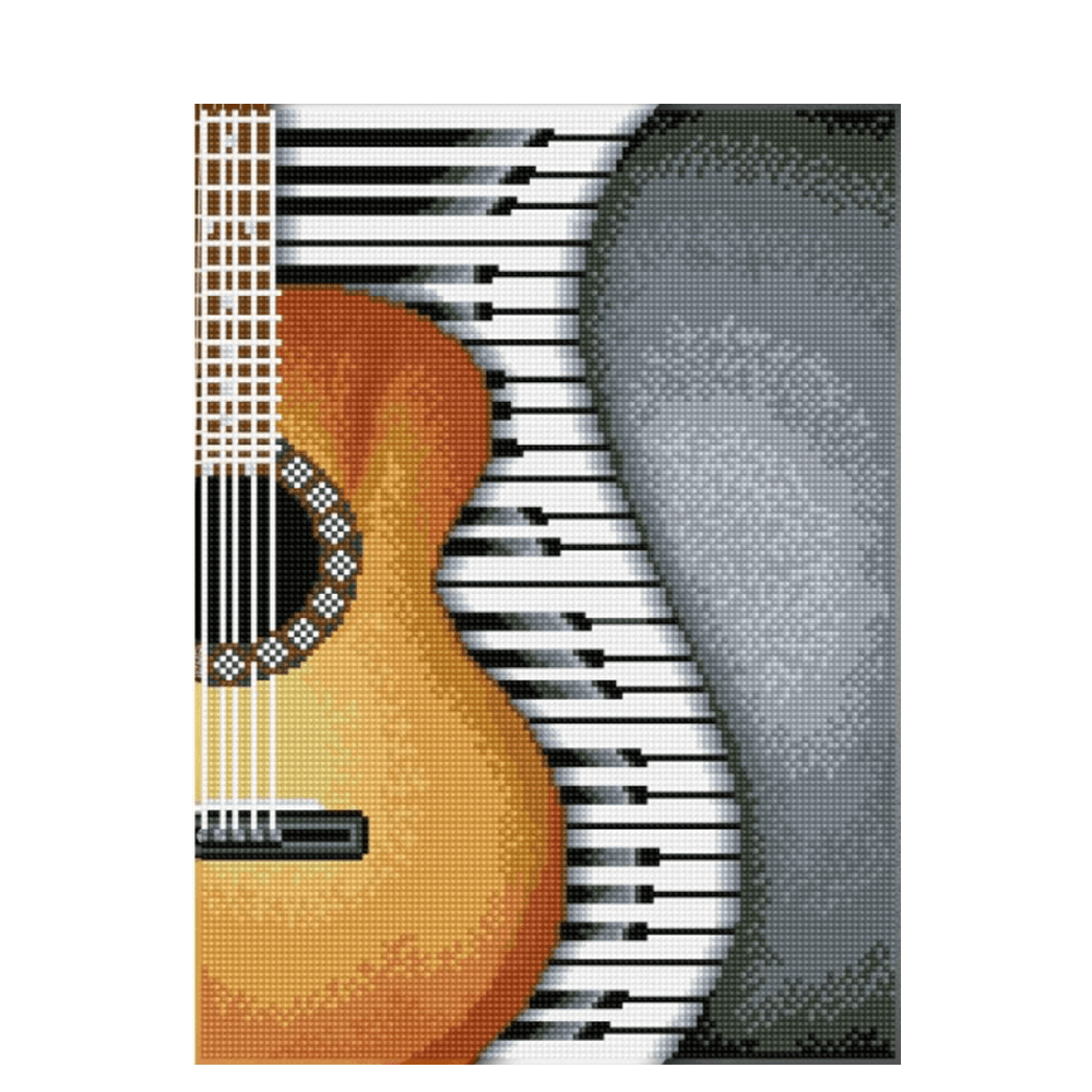 DIAMOND DOTZ ΚΑΤΑΣΚΕΥΗ ΨΗΦΙΔΩΤΟ ΚΑΜΒΑΣ BLISTER 30x41cm SQUARES ΚΛΑΣΣΙΚΗ JAZZ