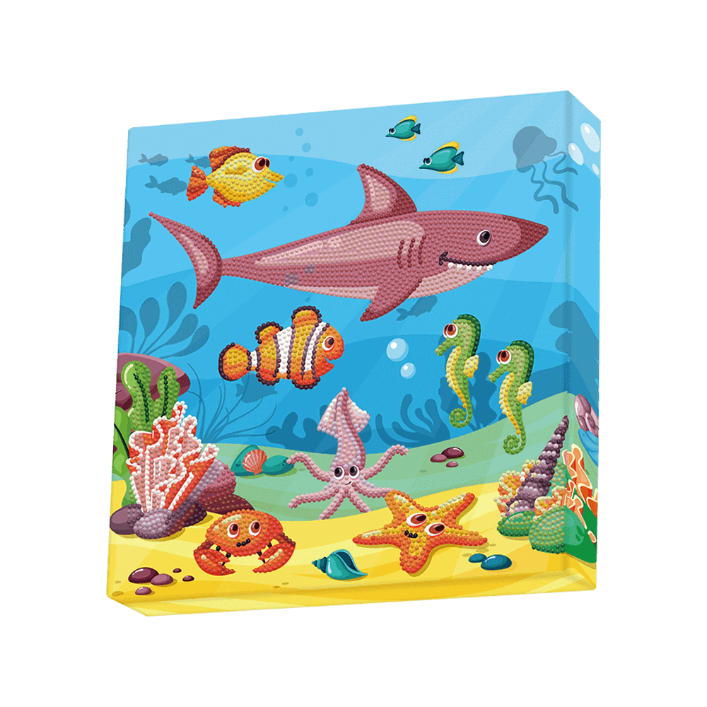 DIAMOND DOTZ ΚΑΤΑΣΚΕΥΗ ΨΗΦΙΔΩΤΟ BOX 28x28cm DOTZBOX ΩΚΕΑΝΟΣ