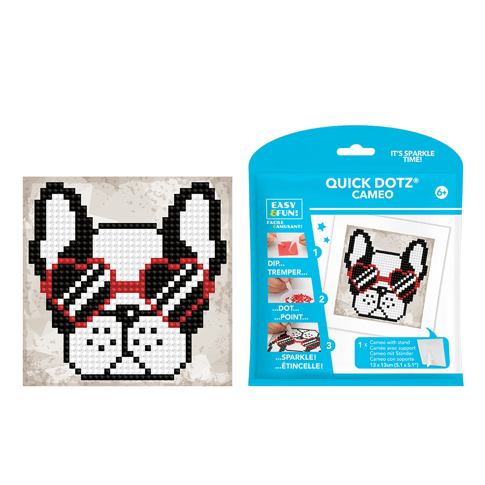 DIAMOND DOTZ ΚΑΤΑΣΚΕΥΗ ΨΗΦΙΔΩΤΟ ΚΑΔΡΑΚΙ BLISTER 13x13cm QUICK DOTZ ΣΚΥΛΟΣ