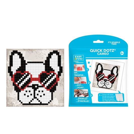 DIAMOND DOTZ ΚΑΤΑΣΚΕΥΗ ΨΗΦΙΔΩΤΟ ΚΑΔΡΑΚΙ BLISTER 13x13cm QUICK DOTZ ΣΚΥΛΟΣ