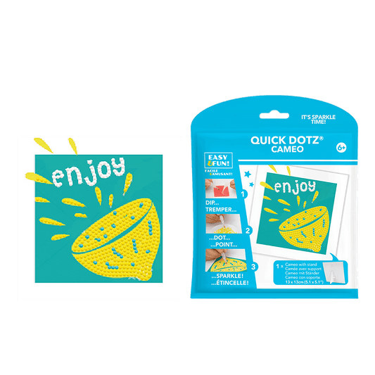 DIAMOND DOTZ ΚΑΤΑΣΚΕΥΗ ΨΗΦΙΔΩΤΟ ΚΑΔΡΑΚΙ BLISTER 13x13cm QUICK DOTZ ENJOY