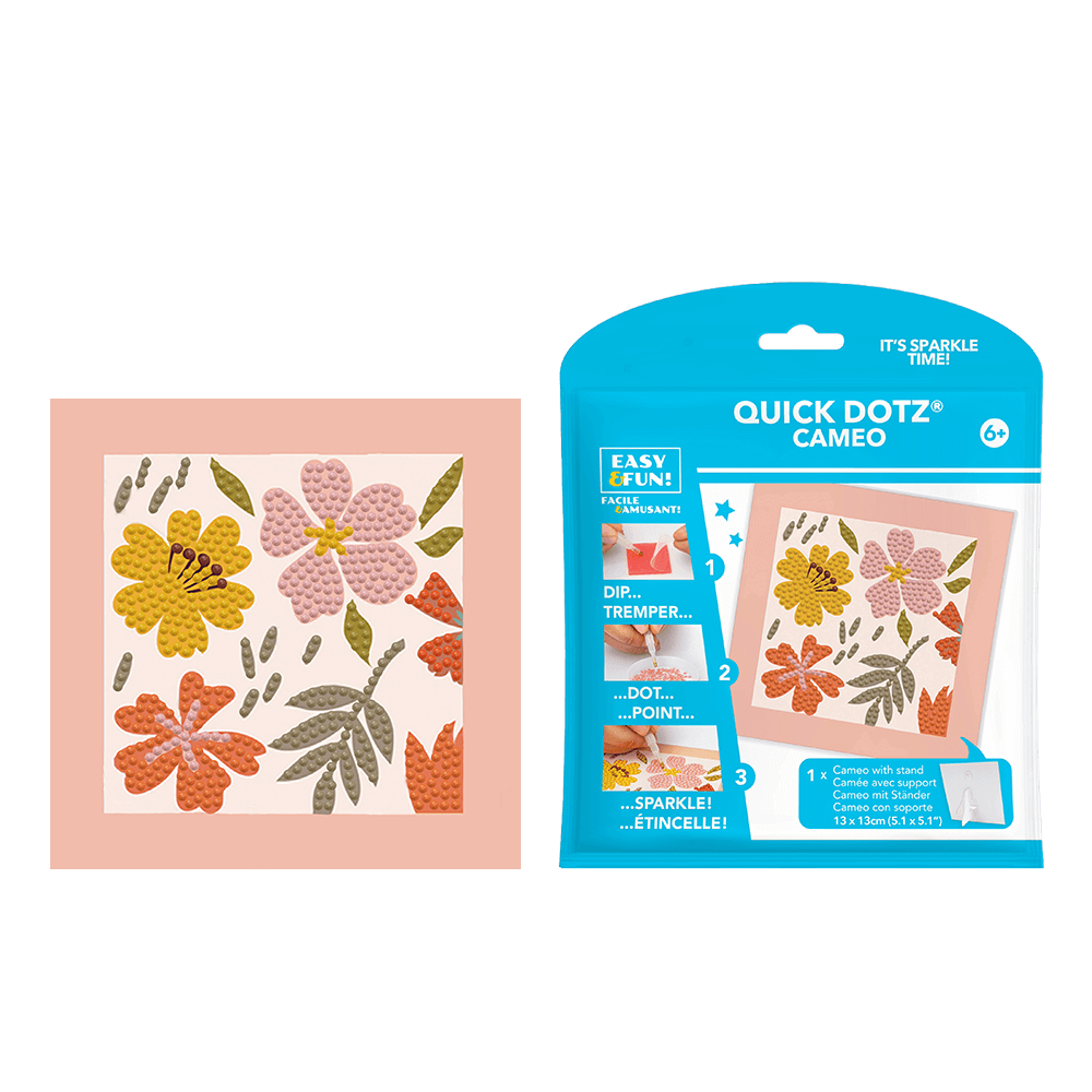 DIAMOND DOTZ ΚΑΤΑΣΚΕΥΗ ΨΗΦΙΔΩΤΟ ΚΑΔΡΑΚΙ BLISTER 13x13cm QUICK DOTZ ΛΟΥΛΟΥΔΙΑ