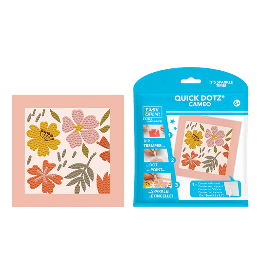 DIAMOND DOTZ ΚΑΤΑΣΚΕΥΗ ΨΗΦΙΔΩΤΟ ΚΑΔΡΑΚΙ BLISTER 13x13cm QUICK DOTZ ΛΟΥΛΟΥΔΙΑ