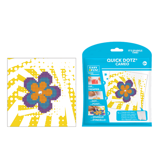 DIAMOND DOTZ ΚΑΤΑΣΚΕΥΗ ΨΗΦΙΔΩΤΟ ΚΑΔΡΑΚΙ BLISTER 13x13cm QUICK DOTZ ΛΟΥΛΟΥΔΙ