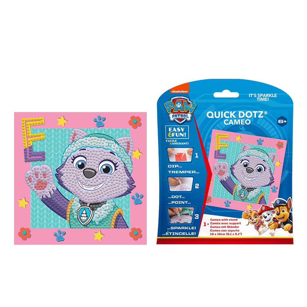 DIAMOND DOTZ ΚΑΤΑΣΚΕΥΗ ΨΗΦΙΔΩΤΟ ΚΑΔΡΑΚΙ BLISTER 13x13cm QUICK DOTZ PAW PATROL