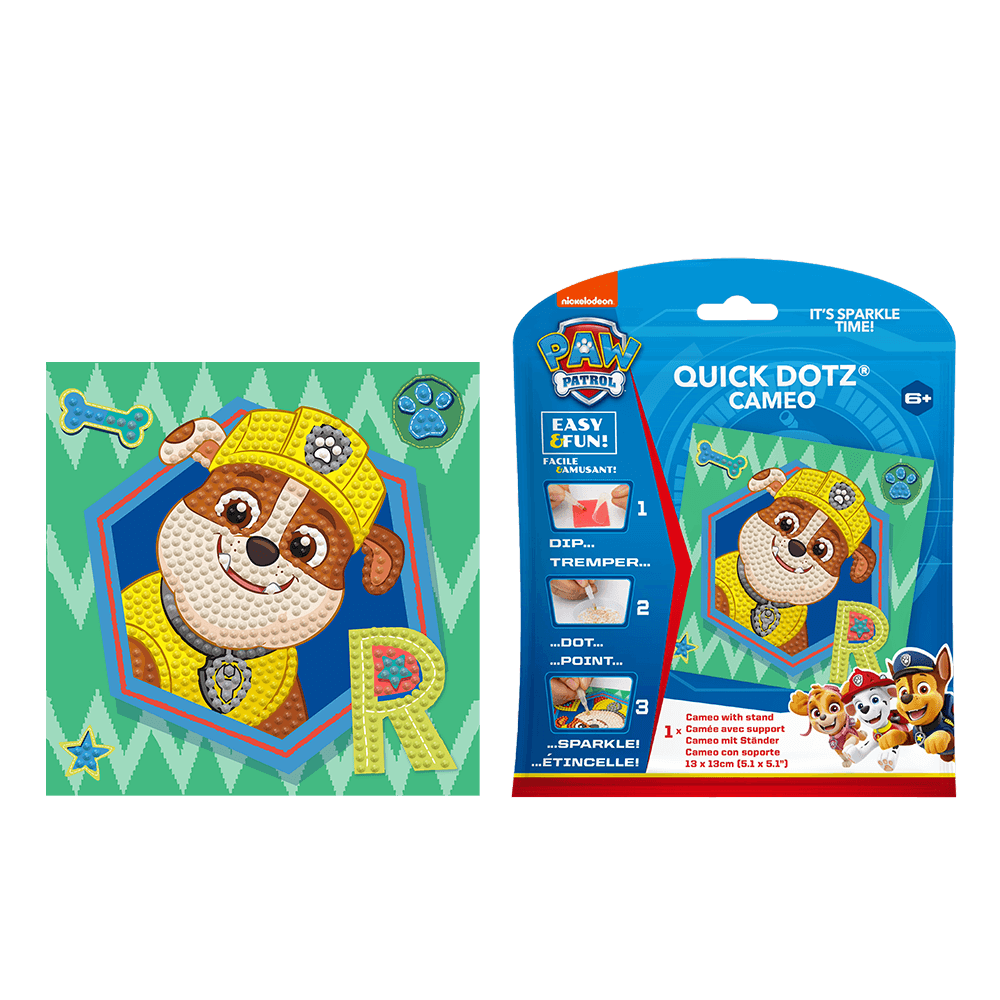 DIAMOND DOTZ ΚΑΤΑΣΚΕΥΗ ΨΗΦΙΔΩΤΟ ΚΑΔΡΑΚΙ BLISTER 13x13cm QUICK DOTZ PAW PATROL