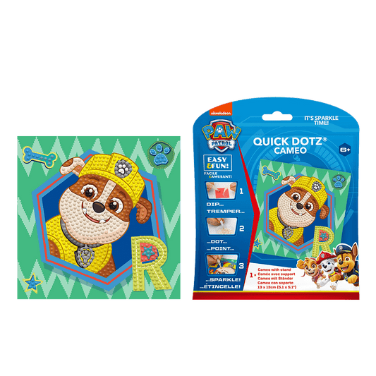 DIAMOND DOTZ ΚΑΤΑΣΚΕΥΗ ΨΗΦΙΔΩΤΟ ΚΑΔΡΑΚΙ BLISTER 13x13cm QUICK DOTZ PAW PATROL