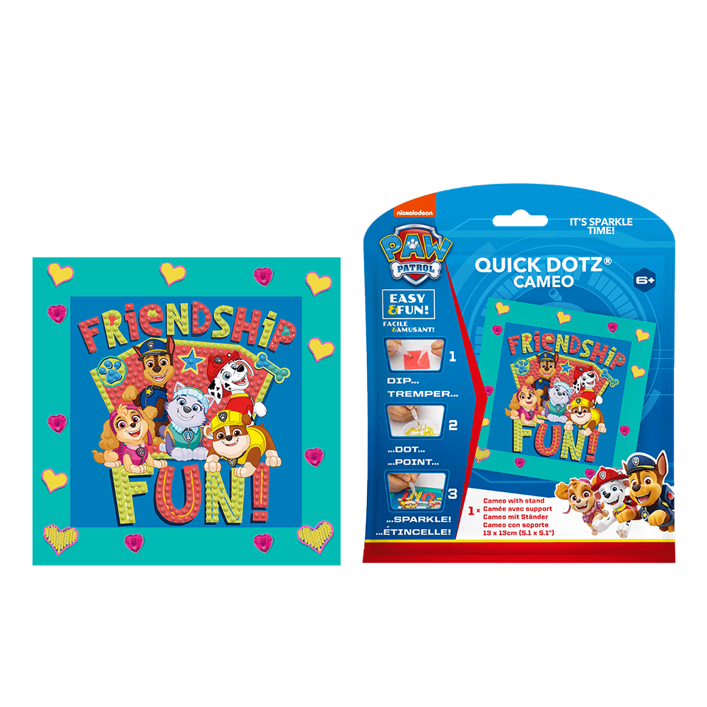 DIAMOND DOTZ ΚΑΤΑΣΚΕΥΗ ΨΗΦΙΔΩΤΟ ΚΑΔΡΑΚΙ BLISTER 13x13cm QUICK DOTZ PAW PATROL