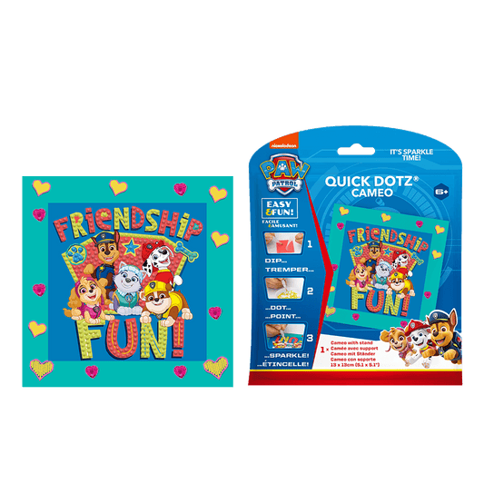 DIAMOND DOTZ ΚΑΤΑΣΚΕΥΗ ΨΗΦΙΔΩΤΟ ΚΑΔΡΑΚΙ BLISTER 13x13cm QUICK DOTZ PAW PATROL