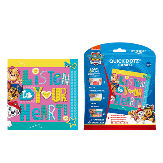 DIAMOND DOTZ ΚΑΤΑΣΚΕΥΗ ΨΗΦΙΔΩΤΟ ΚΑΔΡΑΚΙ BLISTER 13x13cm QUICK DOTZ PAW PATROL