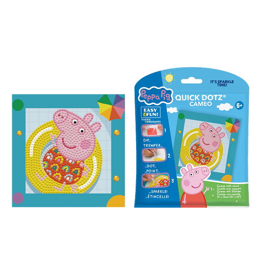 DIAMOND DOTZ ΚΑΤΑΣΚΕΥΗ ΨΗΦΙΔΩΤΟ ΚΑΔΡΑΚΙ BLISTER 13x13cm QUICK DOTZ PEPPA PIG