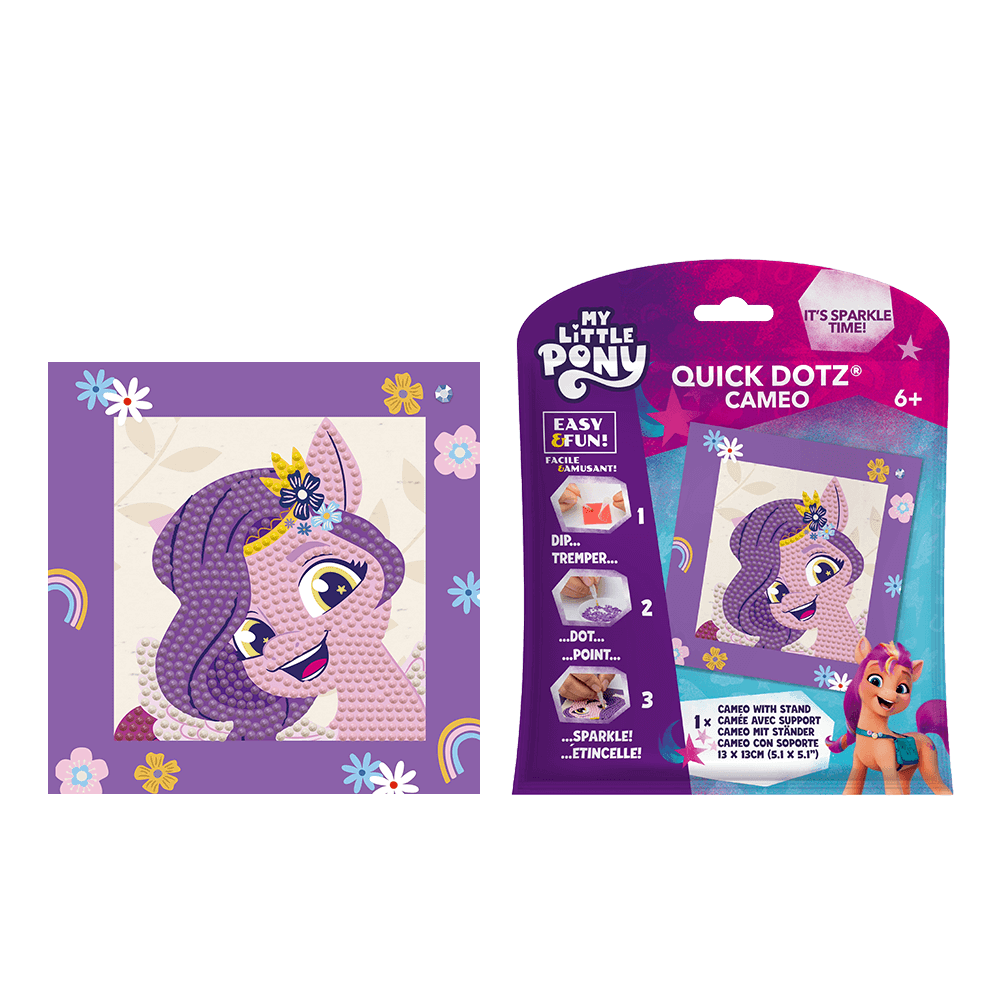 DIAOND DOTZ ΚΑΤΑΣΚΕΥΗ ΨΗΦΙΔΩΤΟ ΚΑΔΡΑΚΙ BLISTER 13x13cm QUICK DOTZ MY LITTE PONY