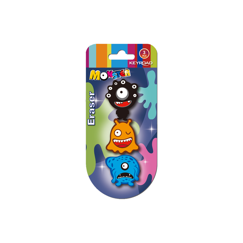 KEYROAD ΓΟΜΑ ΣΕT 3 ΤΕΜΑΧΙΑ MONSTERS 12 ΤΕΜΑΧΙΑ