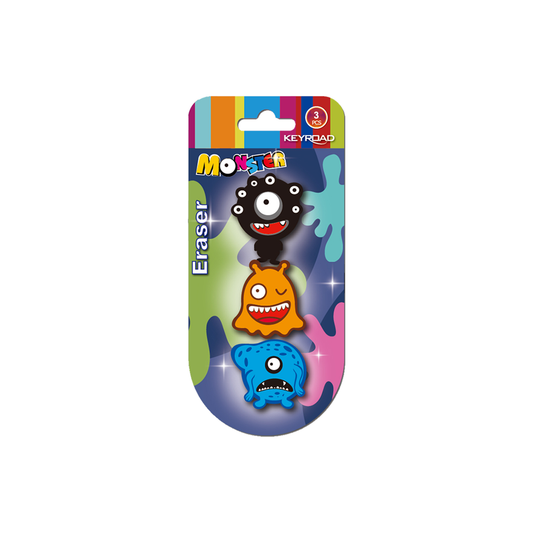 KEYROAD ΓΟΜΑ ΣΕT 3 ΤΕΜΑΧΙΑ MONSTERS 12 ΤΕΜΑΧΙΑ