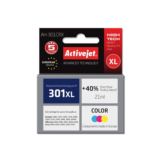ACTIVE JET INK ΣΥΜΒΑΤΟ ΜΕ HP AH-301CRX #301XL TRICOLOR 21ml (Α) #CH564EE