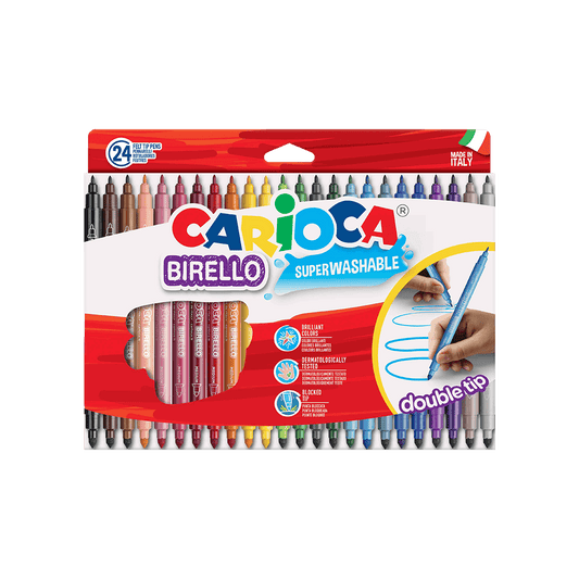 CARIOCA ΜΑΡΚΑΔΟΡΟΙ 24 ΧΡΩΜΑΤΑ ΔΙΠΛΗ ΜΥΤΗ BIRELLO 24 ΤΕΜΑΧΙΑ