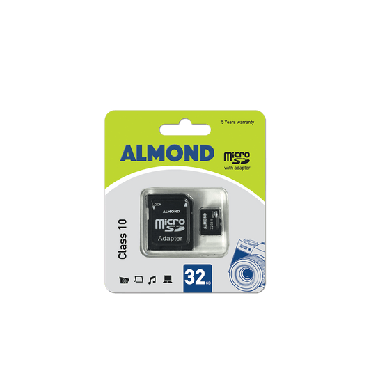 ALMOND ΜΝΗΜΗ MICRO SD ΜΕ ΑΝΤΑΠΤΟΡΑ MSD 32GB CLASS 10
