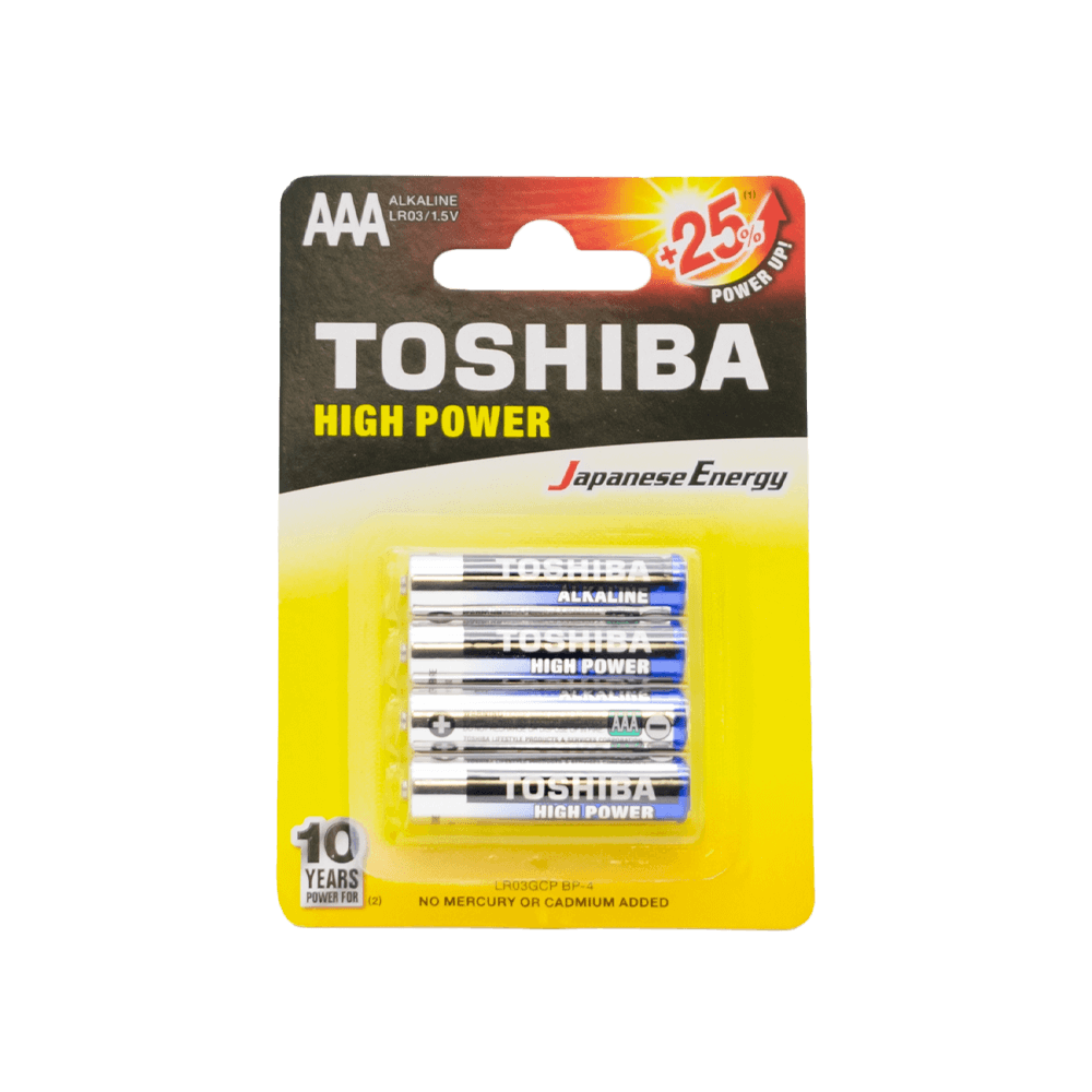 TOSHIBA ΜΠΑΤΑΡΙΕΣ LR 03 AAA ΑΛΚΑΛΙΚΕΣ 4 ΤΕΜΑΧΙΑ