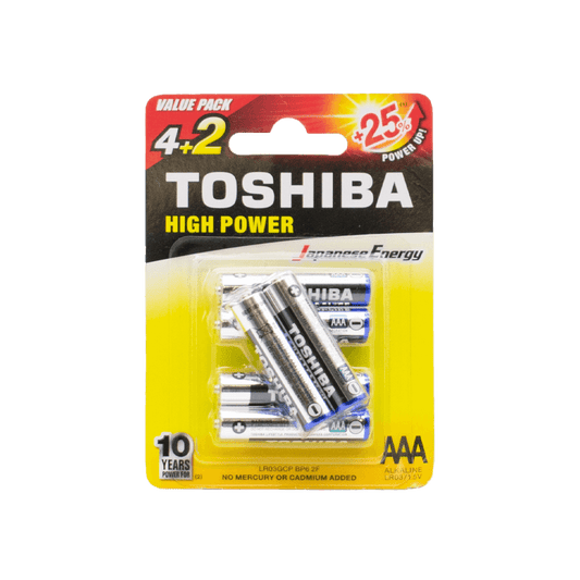 TOSHIBA ΜΠΑΤΑΡΙΕΣ ΑΛΚΑΛΙΚΕΣ AAA 4+2 ΤΕΜΑΧΙΑ