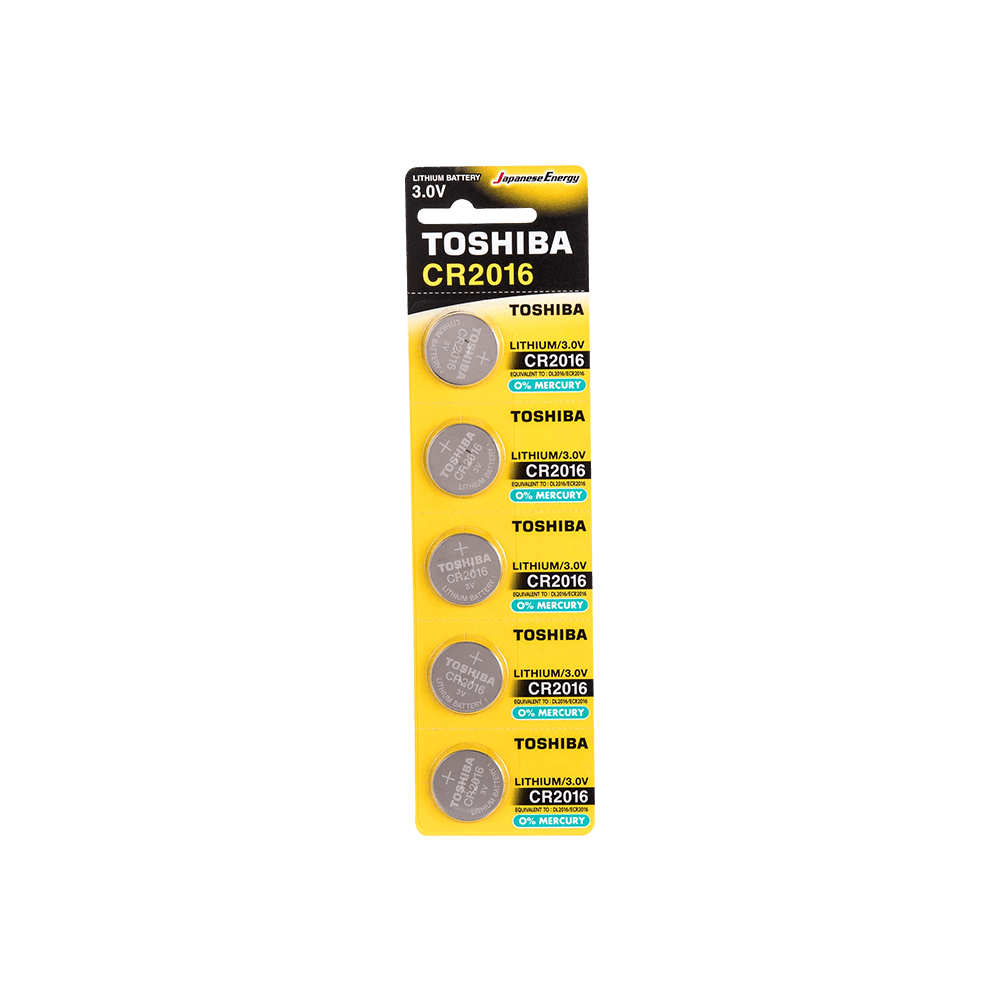 TOSHIBA ΜΠΑΤΑΡΙΕΣ COINS ΛΙΘΙΟΥ CR-2016 5 ΤΕΜΑΧΙΑ