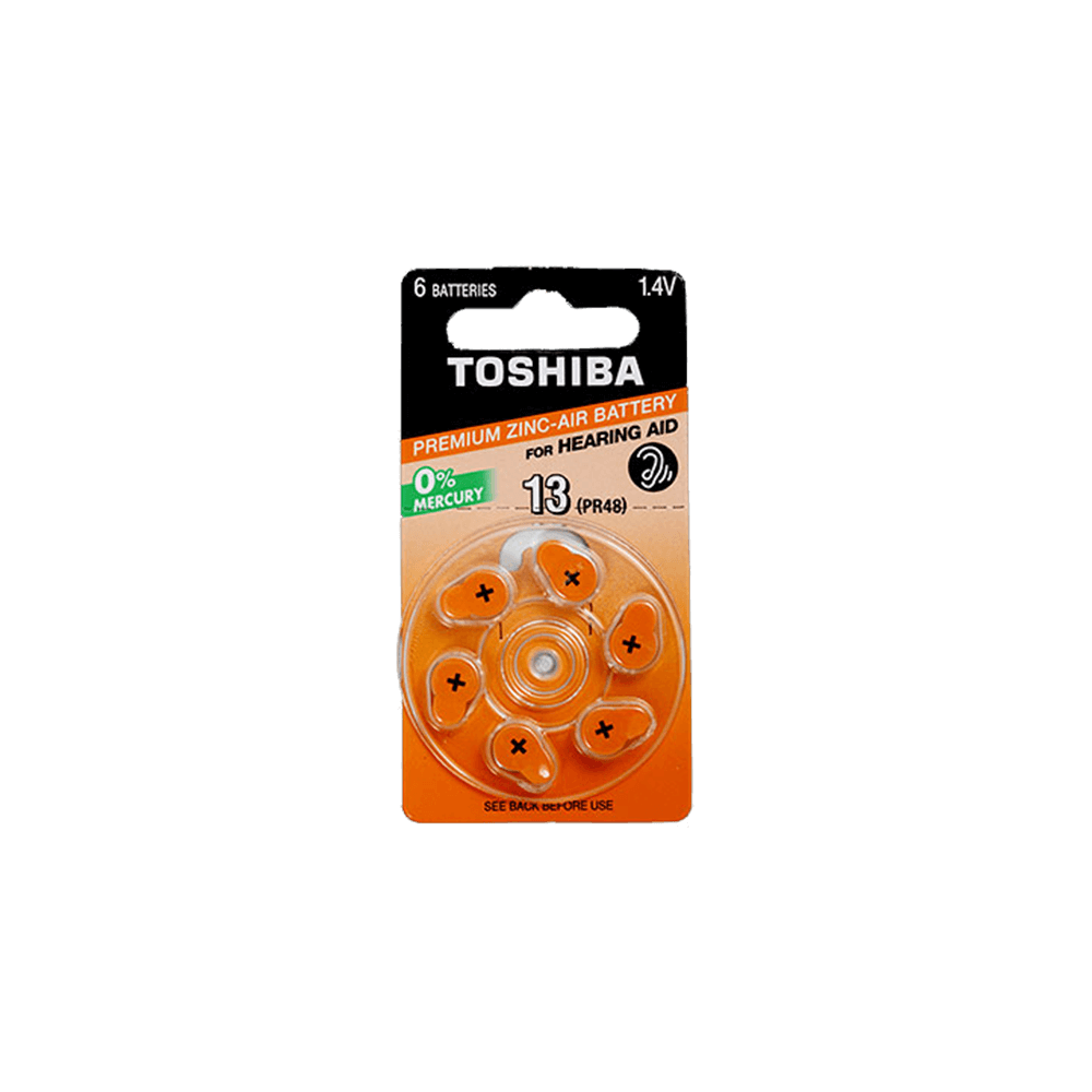 TOSHIBA ΜΠΑΤΑΡΙΑ ΑΚΟΥΣΤΙΚΩΝ ΒΑΡΗΚΟΙΑΣ 1.4V PR48 6 ΤΕΜΑΧΙΑ