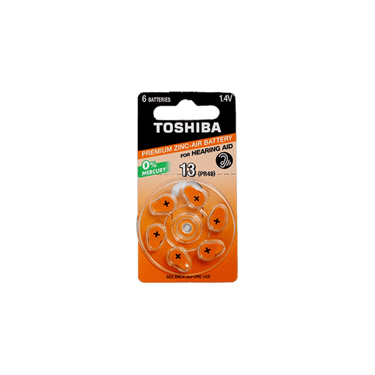 TOSHIBA ΜΠΑΤΑΡΙΑ ΑΚΟΥΣΤΙΚΩΝ ΒΑΡΗΚΟΙΑΣ 1.4V PR48 6 ΤΕΜΑΧΙΑ