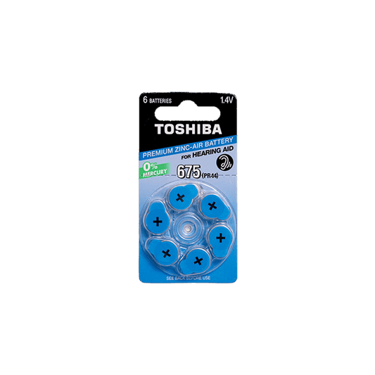 TOSHIBA ΜΠΑΤΑΡΙΑ ΑΚΟΥΣΤΙΚΩΝ ΒΑΡΗΚΟΙΑΣ 1.4V PR44 6 ΤΕΜΑΧΙΑ