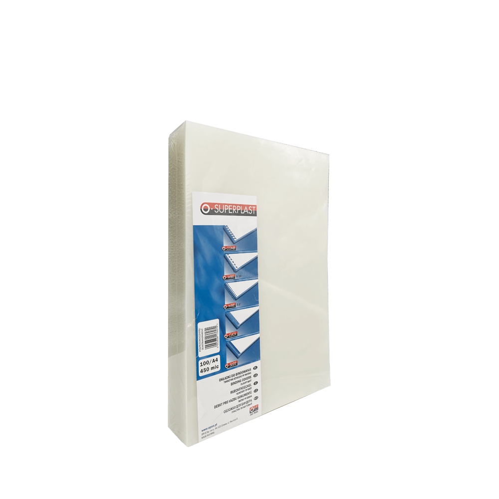 OPUS ΔΙΑΦΑΝΕΙΑ ΒΙΒΛΙΟΔΕΣΙΑΣ Α4 PVC 450micron ΛΕΥΚΗ 100 ΤΕΜΑΧΙΑ