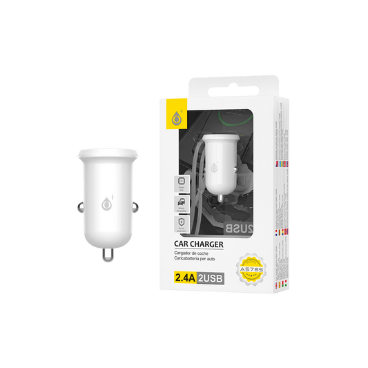 MTK ΦΟΡΤΙΣΤΗΣ ΑΥΤΟΚΙΝΗΤΟΥ 2.4Α 2USB A5785 ΛΕΥΚΟΣ