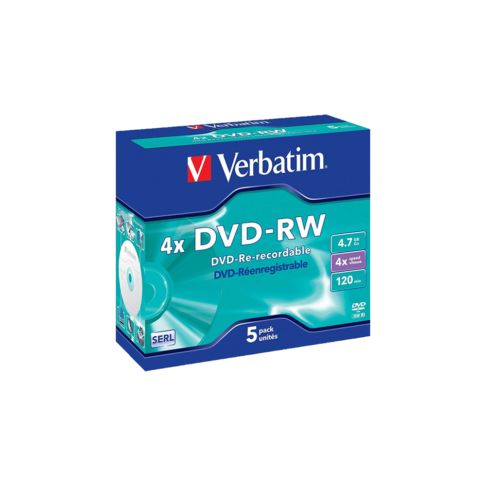 VERBATIM DVD-RW 4.7GB 4X JEWEL 5 ΤΕΜΑΧΙΑ