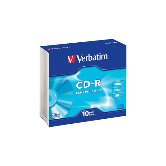 VERBATIM CD-R SLIM 700MB 52X DATALIFE 10 ΤΕΜΑΧΙΑ