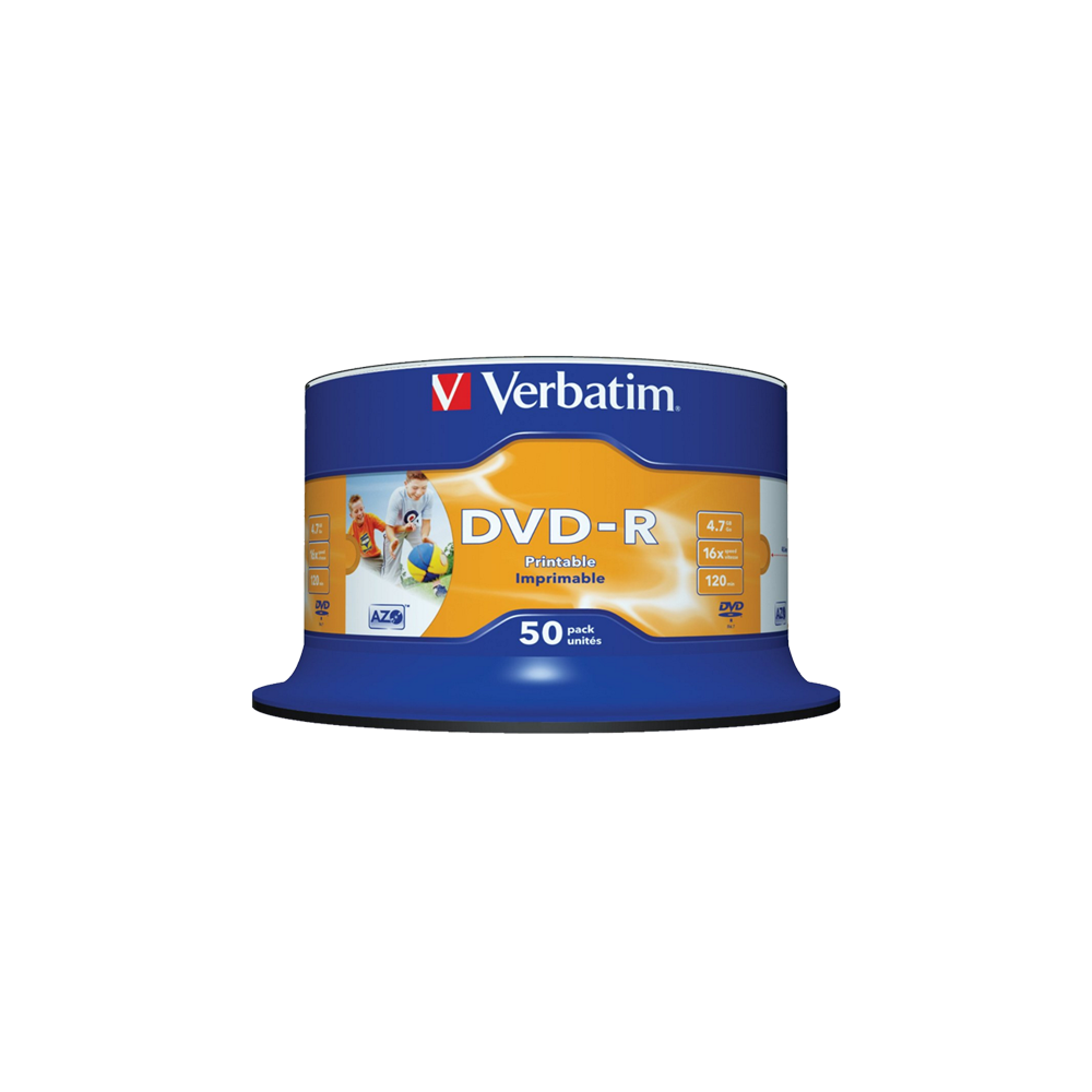 VERBATIM DVD-R PRINTABLE 4.7GB 16X CB 50 ΤΕΜΑΧΙΑ