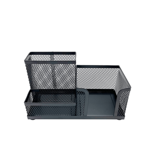 METRON ΣΕΤ ΓΡΑΦΕΙΟΥ ΜΕΤΑΛΛΙΚΟ 3 ΘΕΣΕΩΝ 18.6x9.5x10.2cm ΜΑΥΡΟ