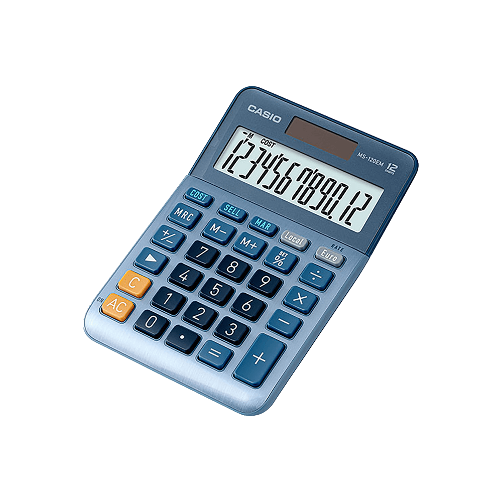 CASIO ΑΡΙΘΜΟΜΗΧΑΝΗ ΑΠΟΦΟΡΟΛΟΓΗΣΗΣ 12 ΨΗΦΙΩΝ 14.9x10.1cm MS-120EM