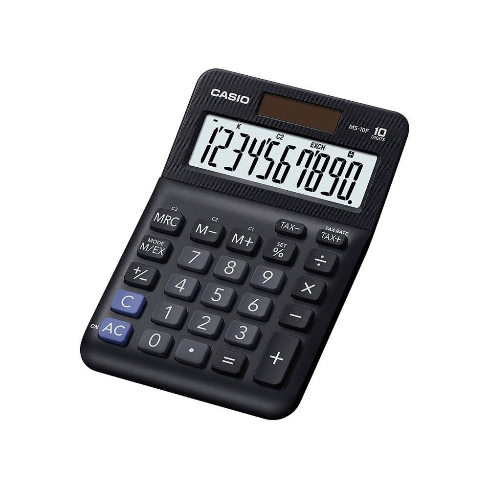 CASIO ΑΡΙΘΜΟΜΗΧΑΝΗ ΑΠΟΦΟΡΟΛΟΓΗΣΗΣ 10 ΨΗΦΙΩΝ 14.85x10.1x2.76cm MS-10B