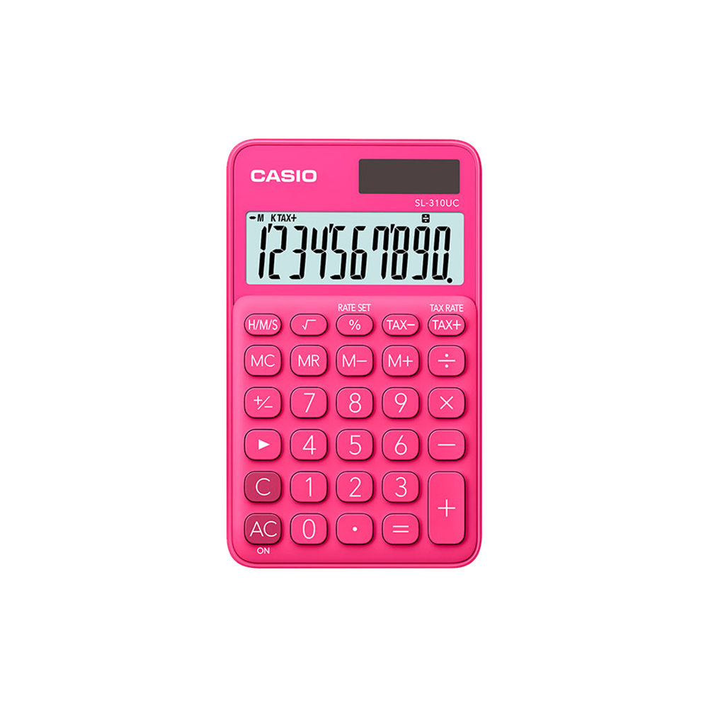 CASIO ΑΡΙΘΜΟΜΗΧΑΝΗ ΑΠΟΦΟΡΟΛΟΓΗΣΗΣ 10 ΨΗΦΙΩΝ11.85x7cm SL-310UC ΚΟΚΚΙΝΗ