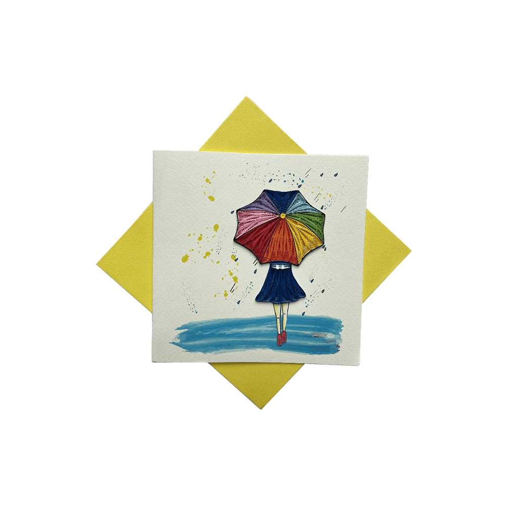 ORIGAMO ΚΑΡΤΑ ΕΥΧΕΤΗΡΙΑ QUILLING ΠΑΝΤΑ ΝΑ ΧΑΜΟΓΕΛΑΣ 16.2x16.5cm FILIGRANA