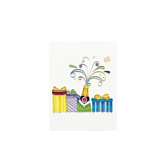 ORIGAMO ΚΑΡΤΑ ΕΥΧΕΤΗΡΙΑ QUILLING ΣΑΜΠΑΝΙΑ 18.5x14cm FILIGRANA