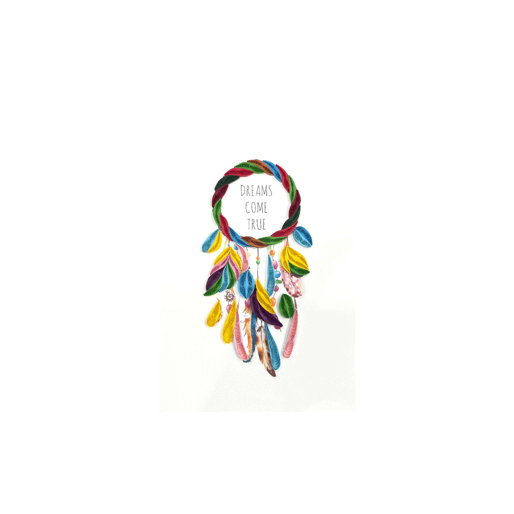 ORIGAMO ΚΑΡΤΑ ΕΥΧΕΤΗΡΙΑ QUILLING ΟΝΕΙΡΟΠΑΓΙΔΑ 18.5x14cm FILIGRANA