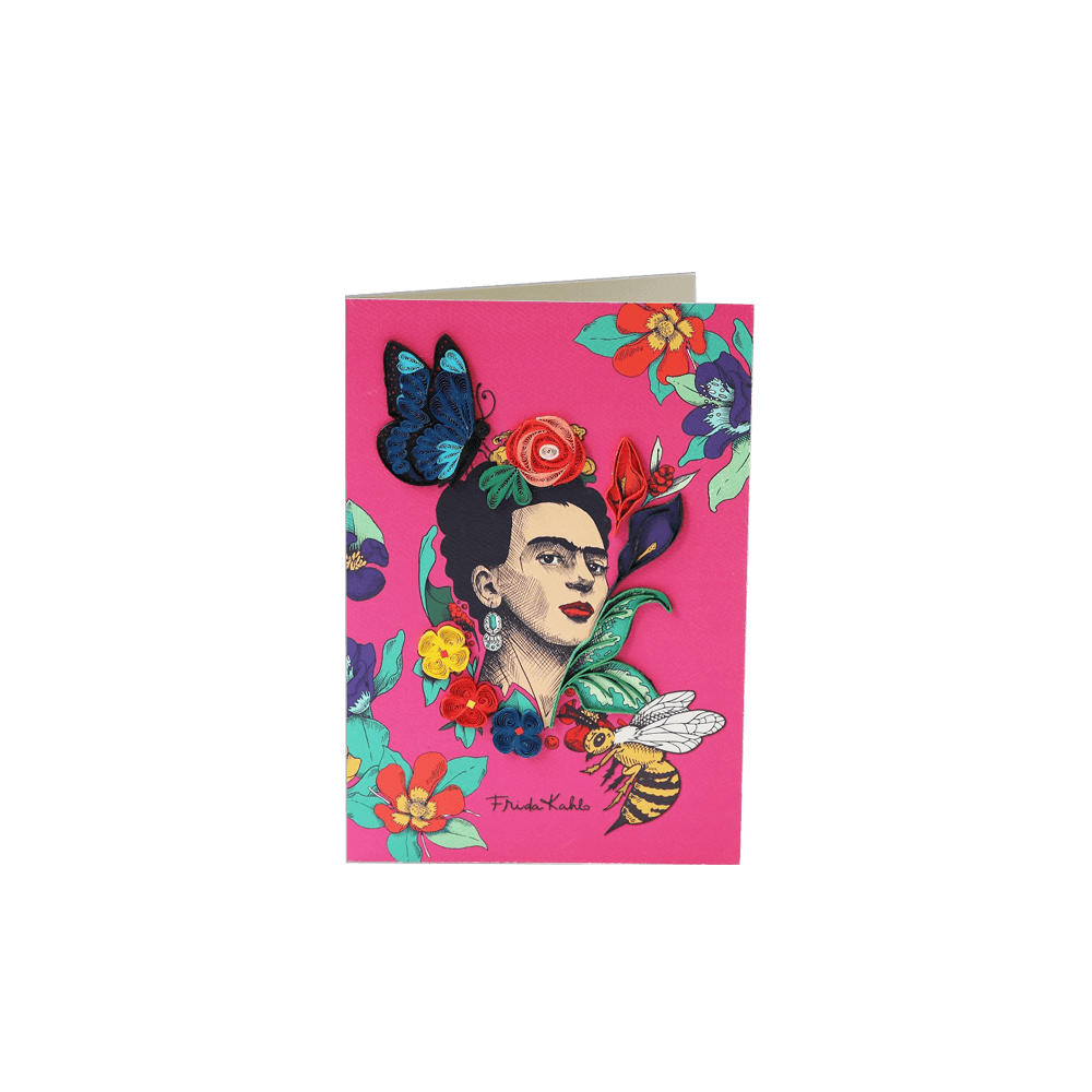 ORIGAMO ΚΑΡΤΑ ΕΥΧΕΤΗΡΙΑ QUILLING ΦΥΣΗ FRIDA KAHLO 18.5x14cm FILIGRANA