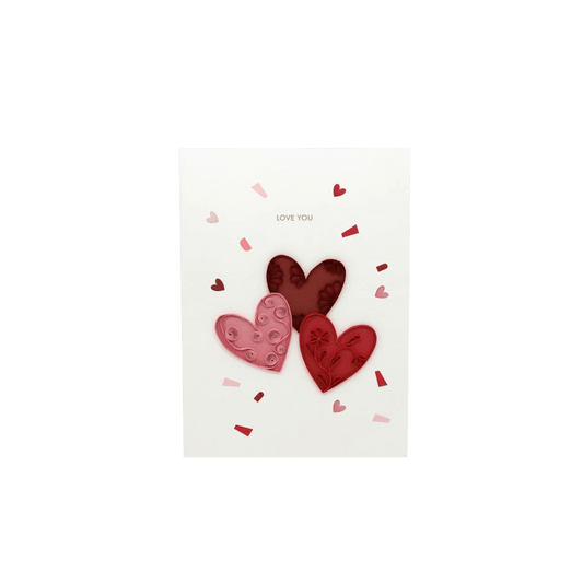 ORIGAMO ΚΑΡΤΑ ΕΥΧΕΤΗΡΙΑ QUILLING LOVE 18.5x14cm FILIGRANA
