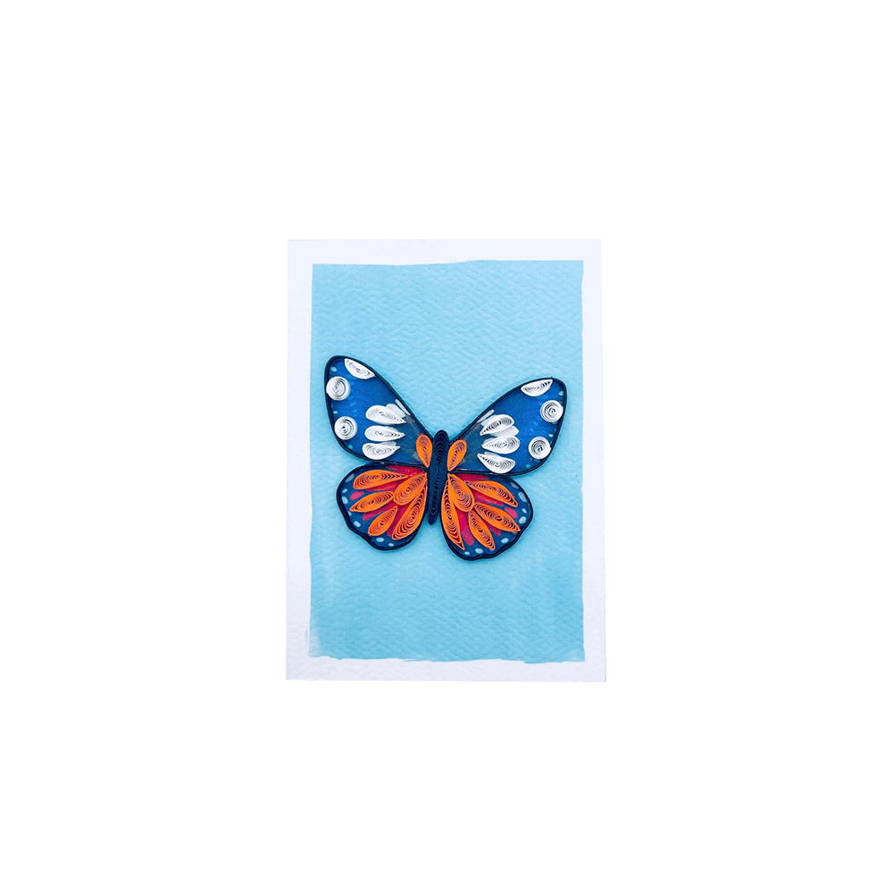 ORIGAMO ΚΑΡΤΑ ΕΥΧΕΤΗΡΙΑ MINI QUILLING ΠΕΤΑΛΟΥΔΕΣ 10x7.8cm FILIGRANA