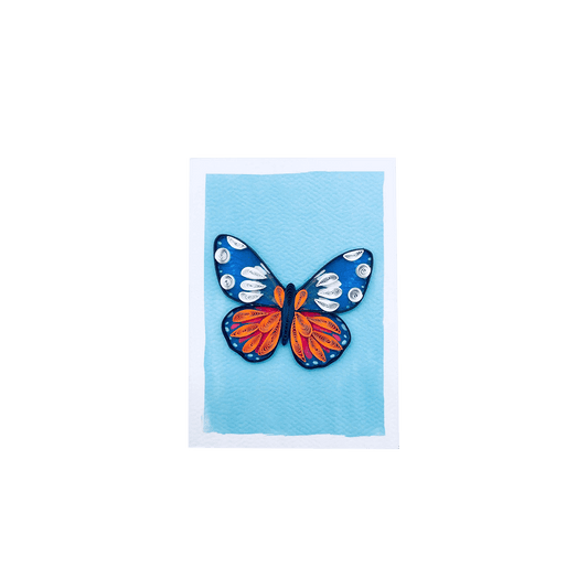 ORIGAMO ΚΑΡΤΑ ΕΥΧΕΤΗΡΙΑ MINI QUILLING ΠΕΤΑΛΟΥΔΕΣ 10x7.8cm FILIGRANA