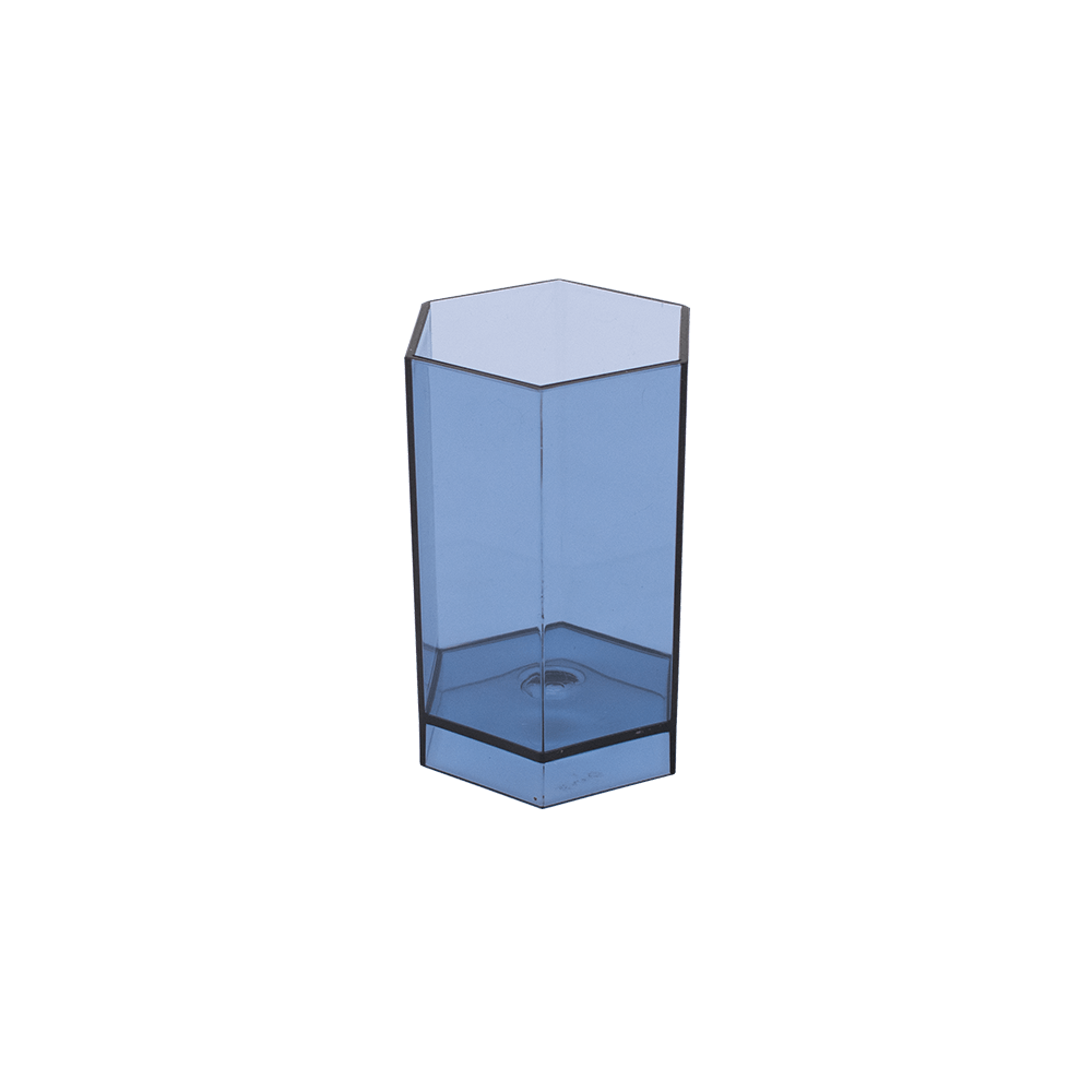 METRON ΜΟΛΥΒΟΘΗΚΗ ΠΟΛΥΓΩΝΗ 7 x 11cm ΔΙΑΦΑΝΗ ΜΠΛΕ