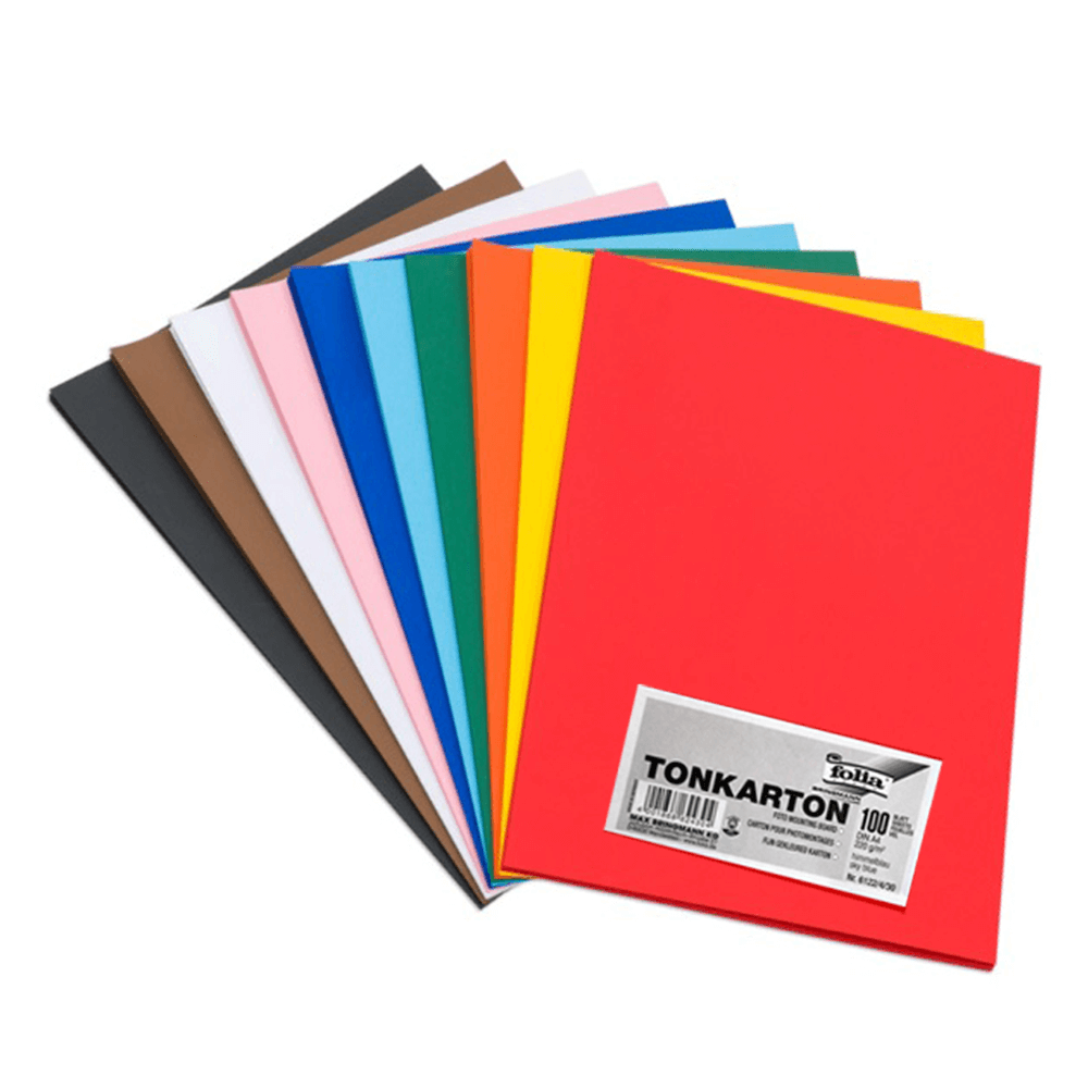 FOLIA ΧΑΡΤΟΝΙ Α4 220gr ΔΙΑΦΟΡΑ ΧΡΩΜΑΤΑ 100 ΦΥΛΛΑ