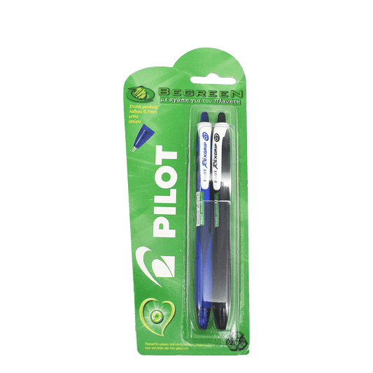 PILOT ΣΤΥΛΟ REXGRIP 0.7mm FINE ΜΠΛΕ/ΜΑΥΡΟ BLISTER 2 ΤΕΜΑΧΙΑ