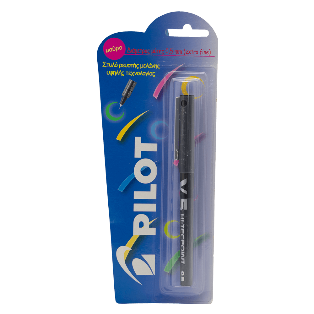 PILOT ΜΑΡΚΑΔΟΡΟΣ HI-TECPOINT V5 0.5 1Τ ΜΑΥΡΟ