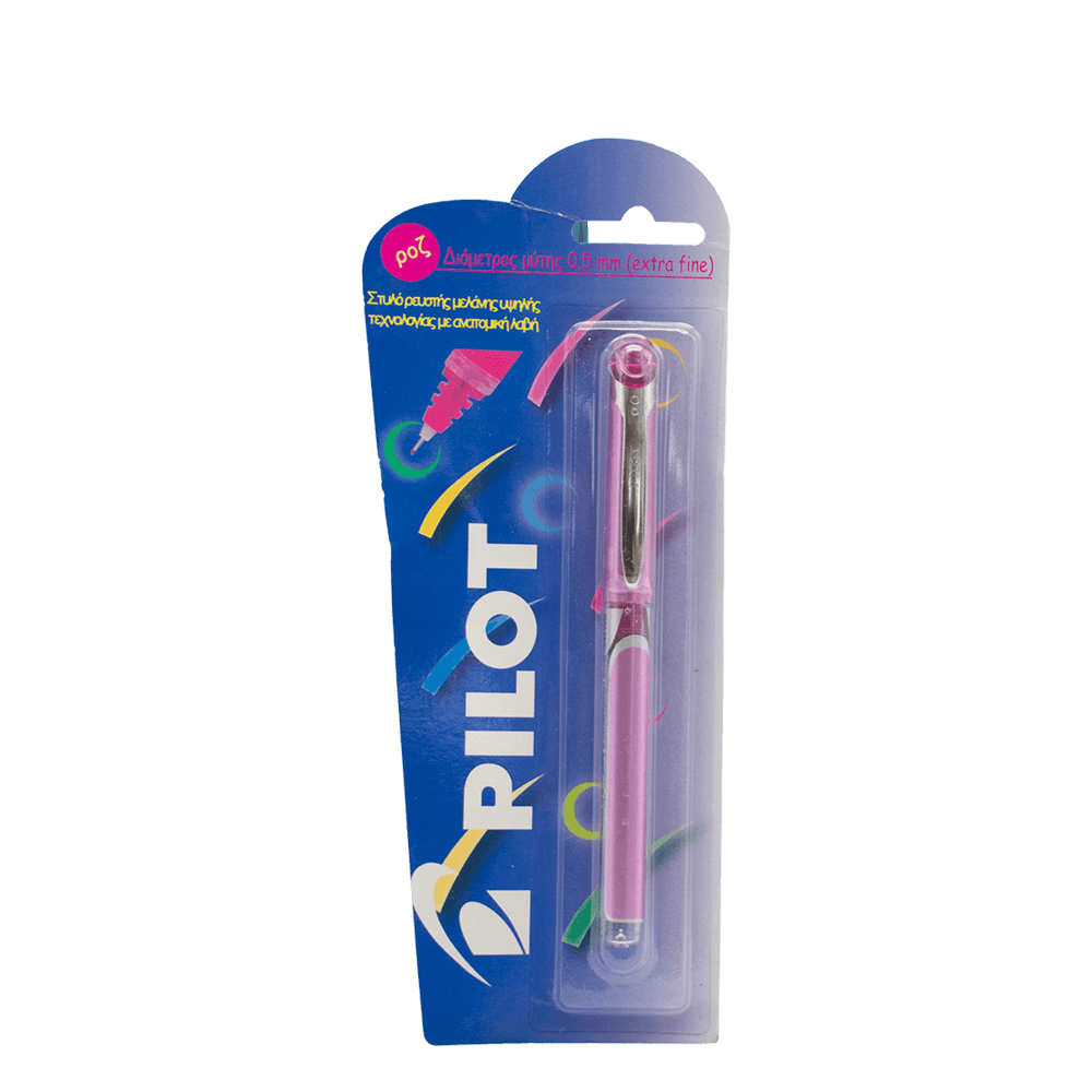 PILOT ΣΤΥΛΟ ΥΓΡΗΣ ΜΕΛΑΝΗΣ HI-TECPOINT V5 GRIP 0.5mm ΡΟΖ BLISTER